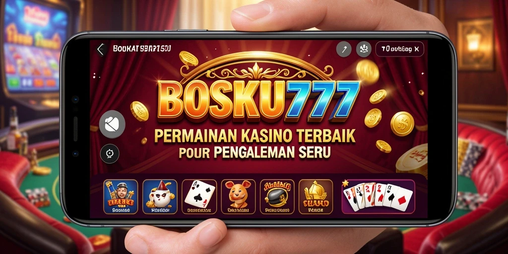 Tampilan gameplay seru di BOSKU777, nikmati permainan Kasino sekarang!
