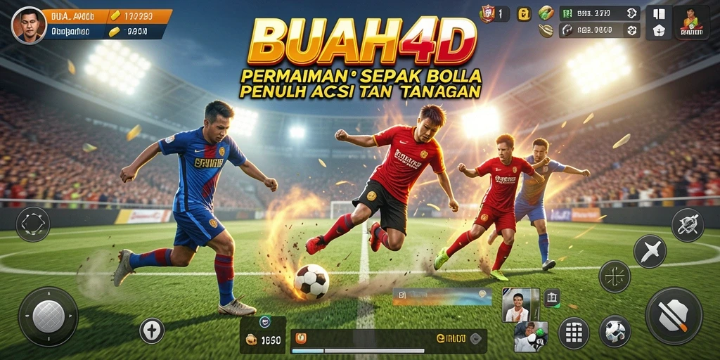 Tampilkan aksi dinamis permainan sepak bola di BUAH4D.