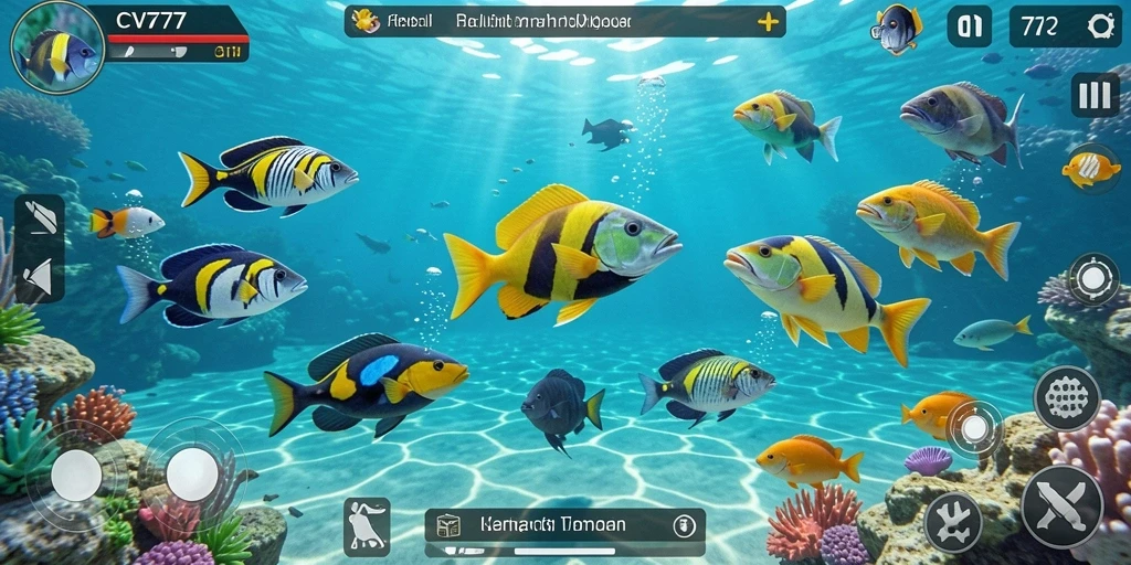 Tampilan gameplay Tembak Ikan yang menawan dan seru.