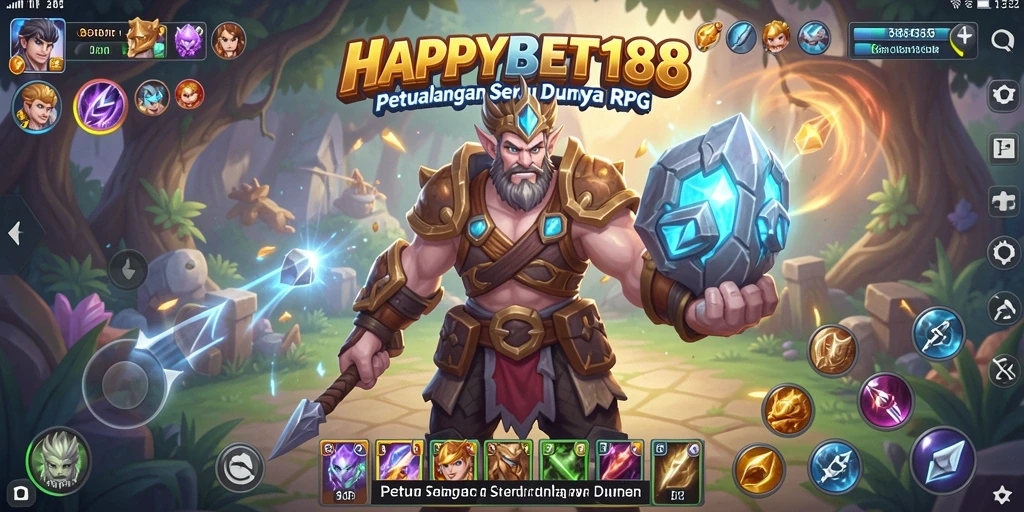 Tampilan gameplay <strong>HAPPYBET188</strong> yang menakjubkan dengan karakter dalam aksi.