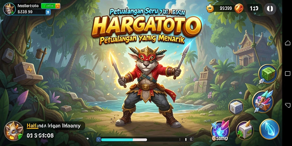 Screenshot HARGATOTO menampilkan aksi seru dalam gameplay petualangan.