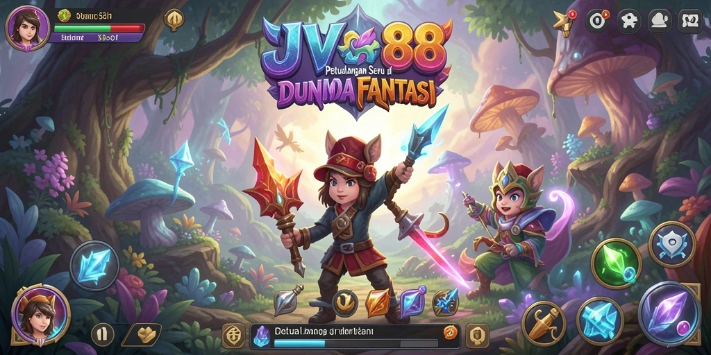 Screenshot JV88 menampilkan momen intens dalam gameplay RPG.