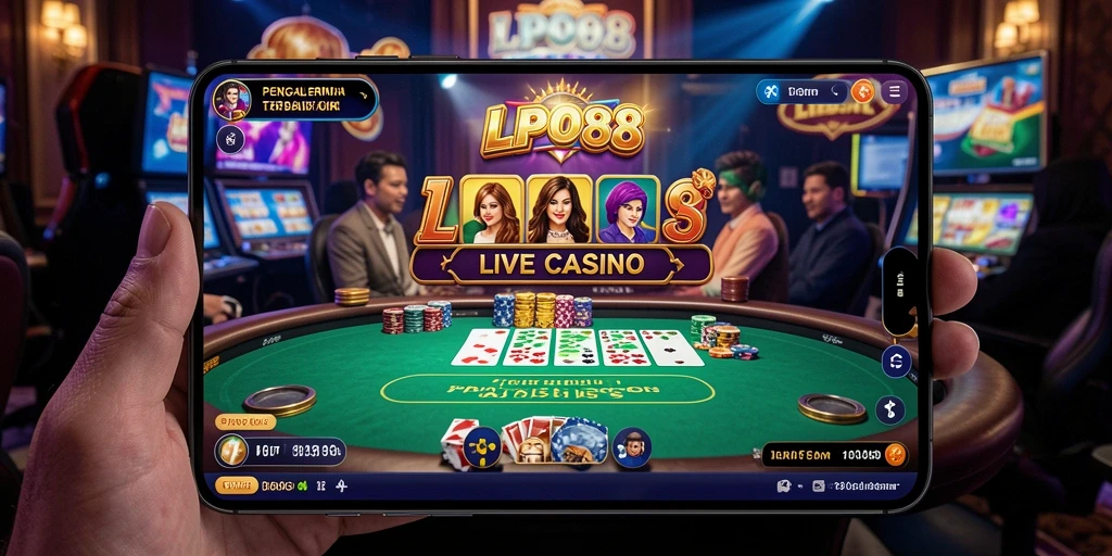 Gambaran gameplay Live Casino yang mendebarkan di LPO88.