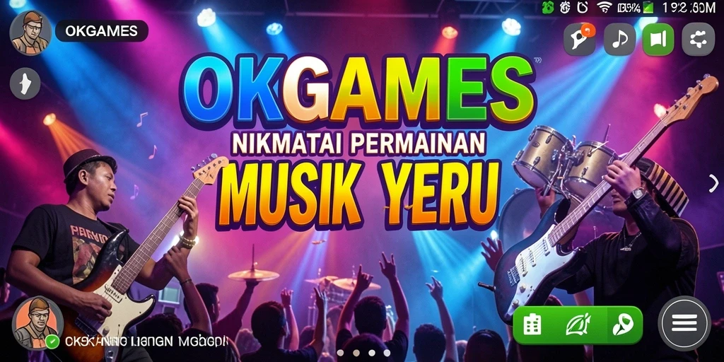 Tampilan gameplay OKGAMES yang menampilkan keseruan bermain musik.