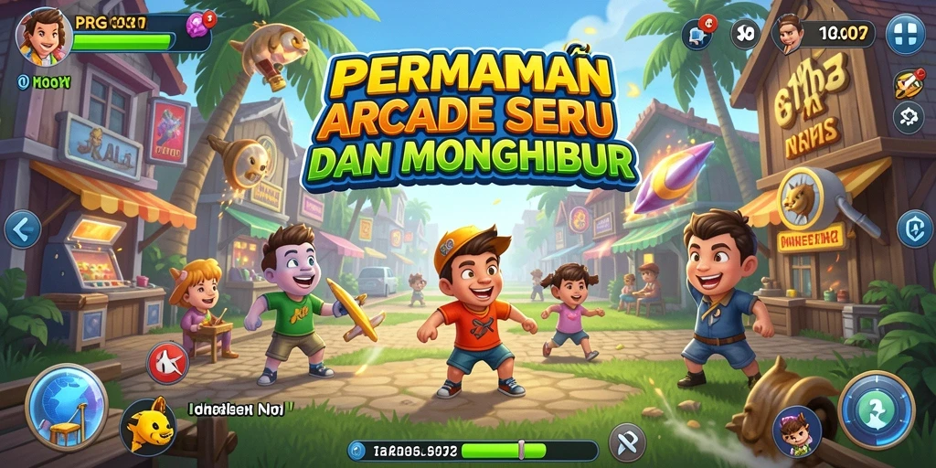Tampilan gameplay seru PRG007 dengan berbagai rintangan arcade.